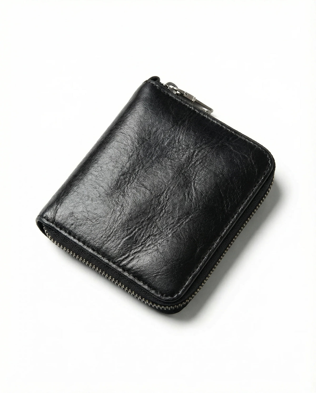 Compact Cowhide Leather Zip Wallet | Everyday Essentials 8
