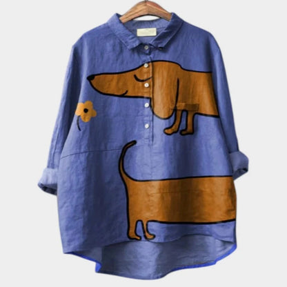 Deanna | Casual Long Sleeve Printed Blouse 0