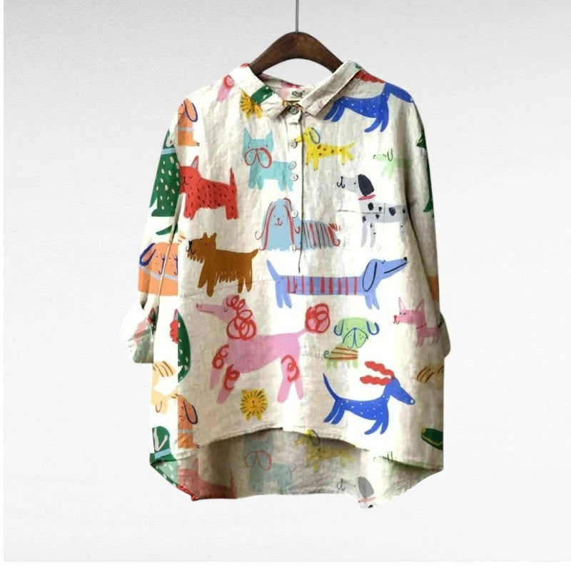 Deanna | Casual Long Sleeve Printed Blouse 4
