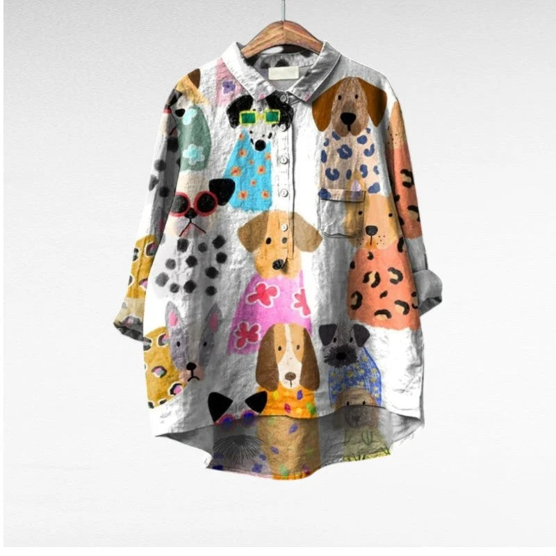 Deanna | Casual Long Sleeve Printed Blouse 5