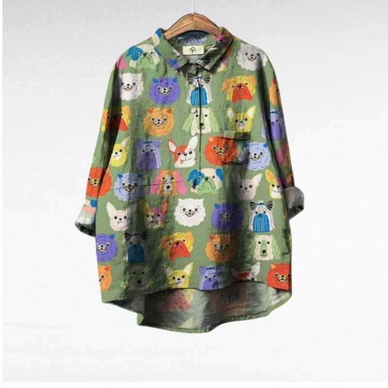 Deanna | Casual Long Sleeve Printed Blouse 6