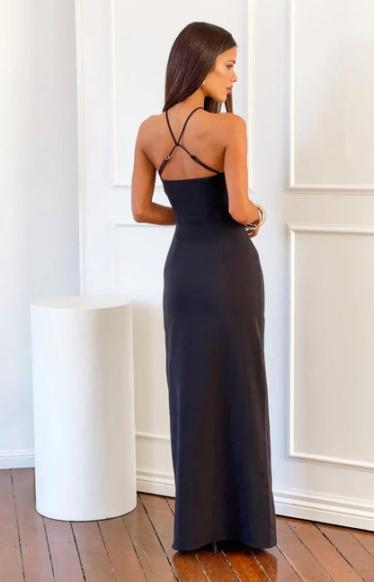 Del Mar | Black Maxi Dress for Women, Formal Long Dress 3