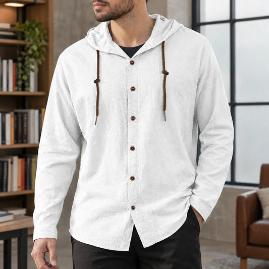 Dorian | Men's Cotton-Blend Hoodie with Adjustable Hood 0