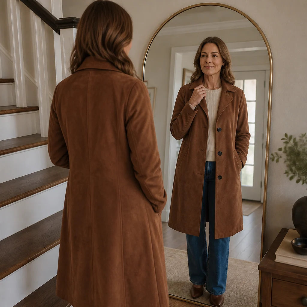 Draperie – Suede Trench That Moves With You, Not Around You 3