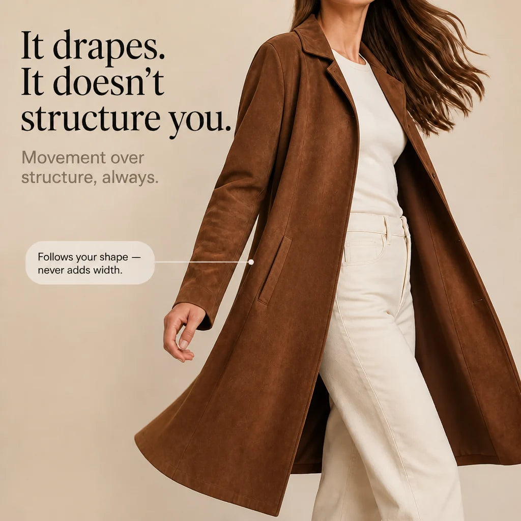 Draperie – Suede Trench That Moves With You, Not Around You 7