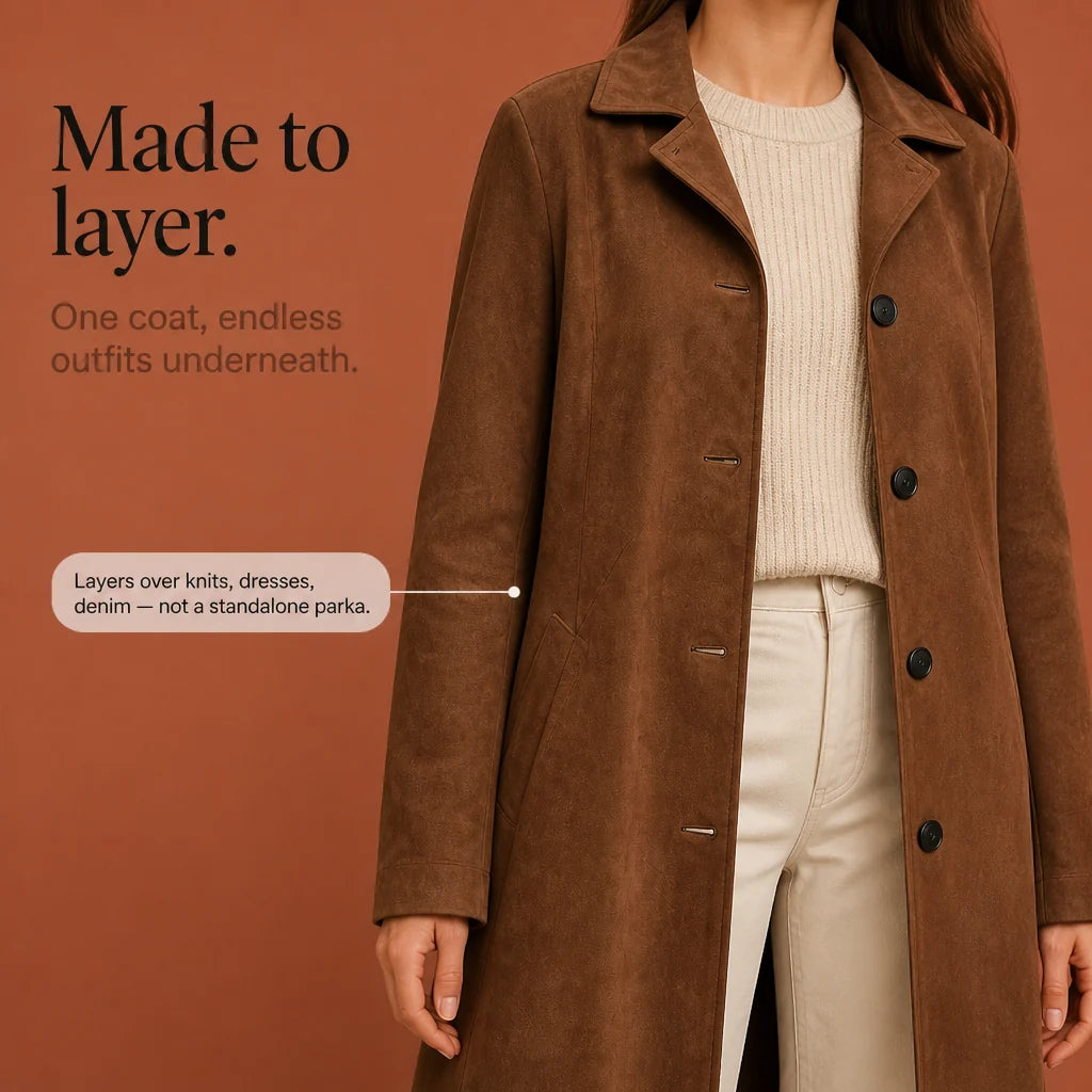 Draperie – Suede Trench That Moves With You, Not Around You 8