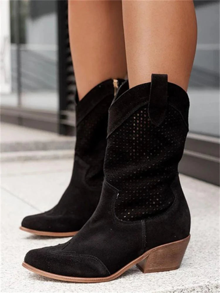 Drune | Breathable Cowboy Boots Synthetic Leather 2
