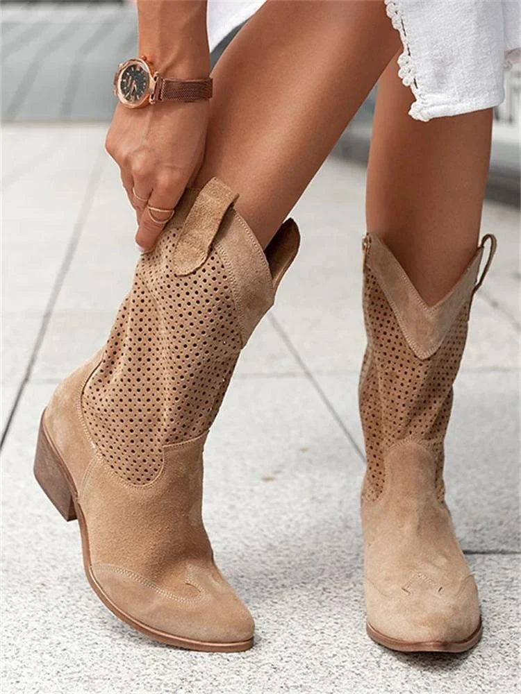 Drune | Breathable Cowboy Boots Synthetic Leather 4