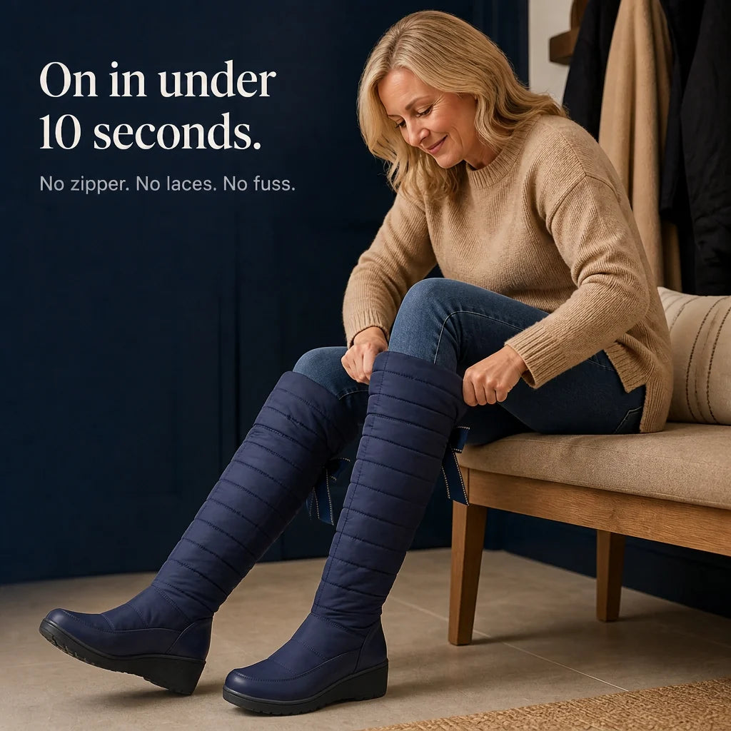 Duvella | Women's Tall Snow Boots with Faux Fur Lining 6
