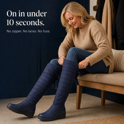 Duvella | Women's Tall Snow Boots with Faux Fur Lining 6