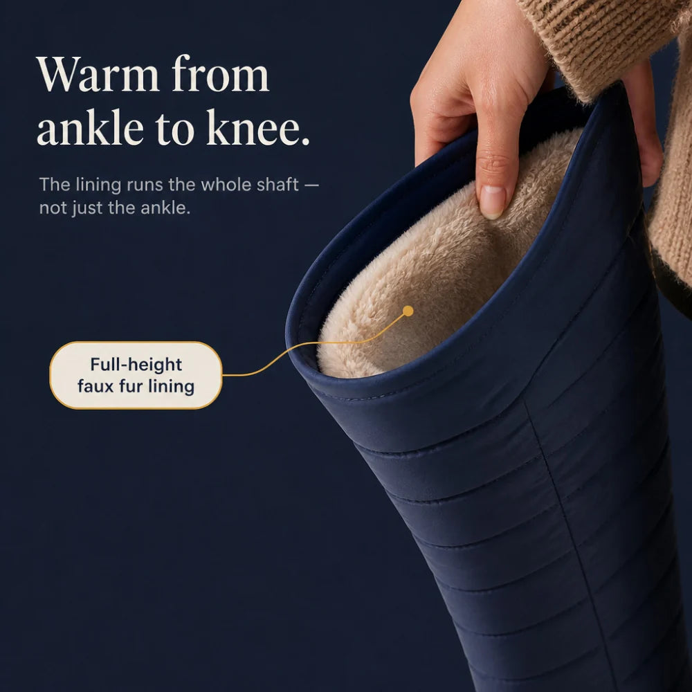 Duvella | Women's Tall Snow Boots with Faux Fur Lining 7