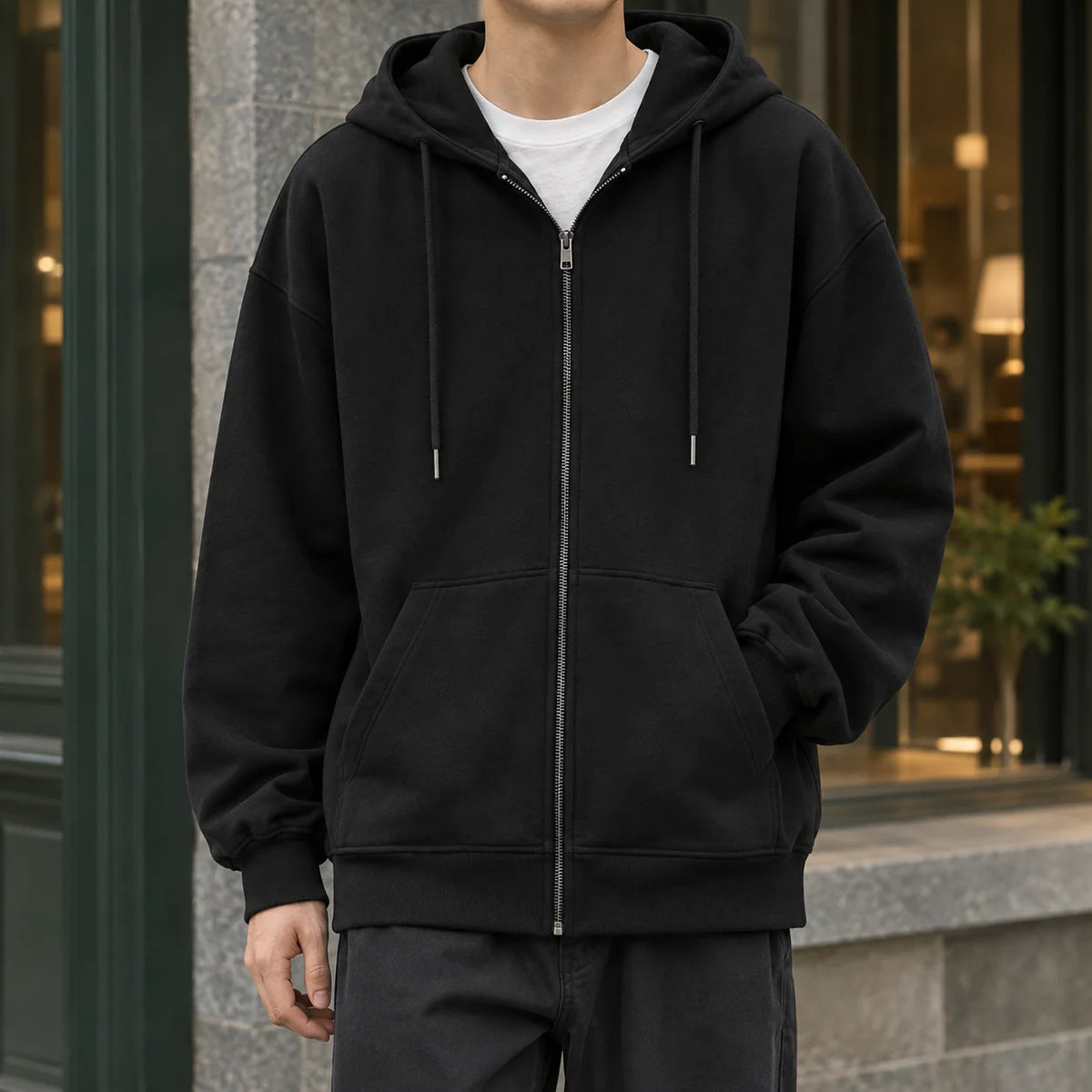 Dylan Relaxed Zip Hoodie | Men's Hoodie Casual Outerwear 0