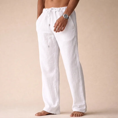 Eligio | Men's Linen Trousers Lightweight Breathable Natural 0