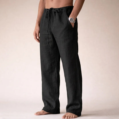 Eligio | Men's Linen Trousers Lightweight Breathable Natural 3