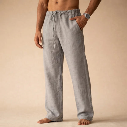 Eligio | Men's Linen Trousers Lightweight Breathable Natural 4