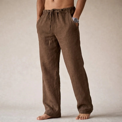 Eligio | Men's Linen Trousers Lightweight Breathable Natural 5