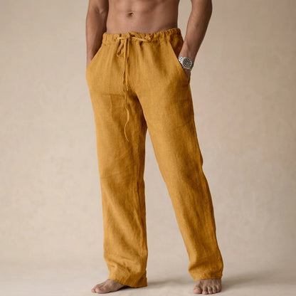 Eligio | Men's Linen Trousers Lightweight Breathable Natural 6