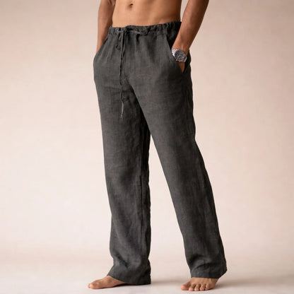Eligio | Men's Linen Trousers Lightweight Breathable Natural 7