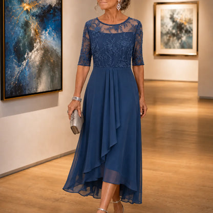 Embroidered Lace Midi Dress | Women's Formal Cocktail Dress 12