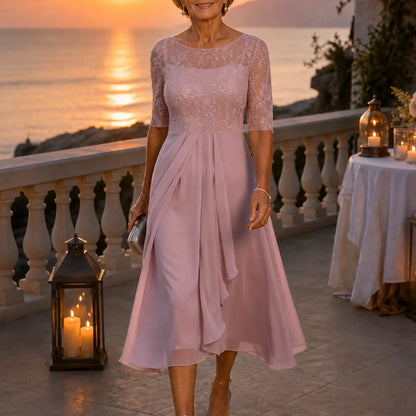 Embroidered Lace Midi Dress | Women's Formal Cocktail Dress 15