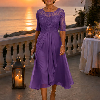 Embroidered Lace Midi Dress | Women's Formal Cocktail Dress 18