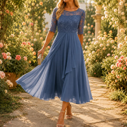 Embroidered Lace Midi Dress | Women's Formal Cocktail Dress 9