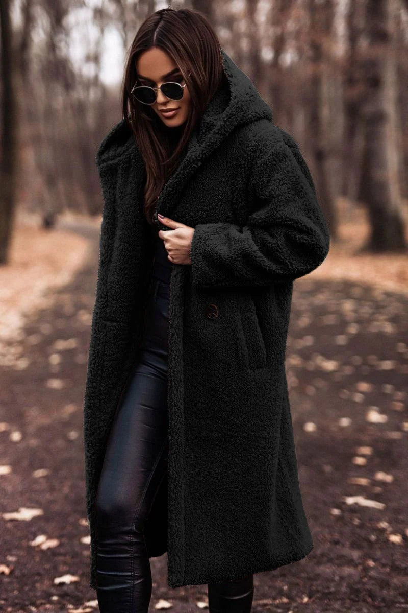 Emily | Women's Wool Blend Winter Coat with Hood 2