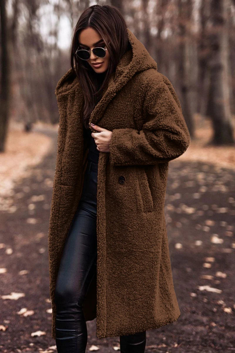 Emily | Women's Wool Blend Winter Coat with Hood 3