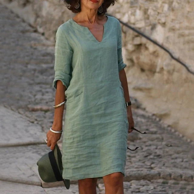 Evelien | Relaxed Midi Dress Lightweight Comfortable 0