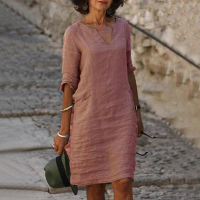 Evelien | Relaxed Midi Dress Lightweight Comfortable 1