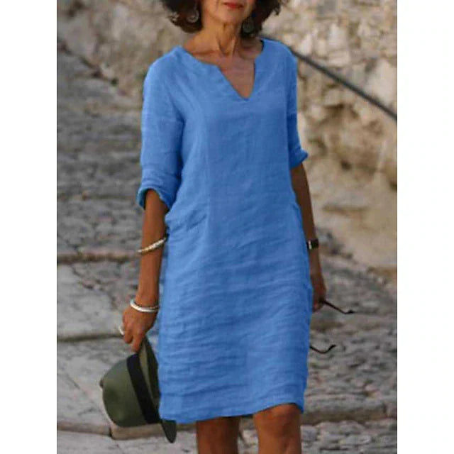Evelien | Relaxed Midi Dress Lightweight Comfortable 3