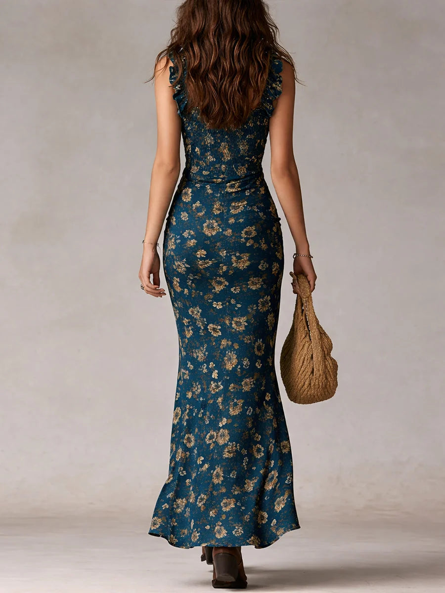 Floral A-Line Maxi Dress | Women's Summer Wedding Guest Dress 4
