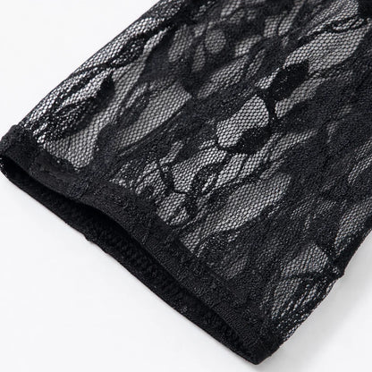 Floral Lace Sheer-Overlay Leggings | Women's Fashion Leggings 8