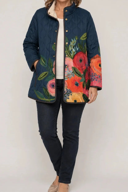 Floral Quilted Puffer Jacket | Women's Lightweight Jacket 10