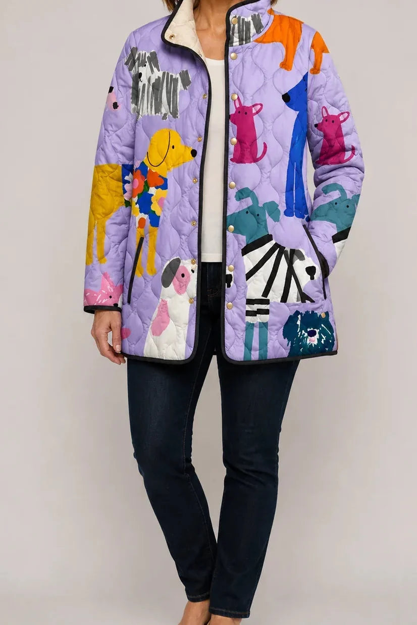 Floral Quilted Puffer Jacket | Women's Lightweight Jacket 14