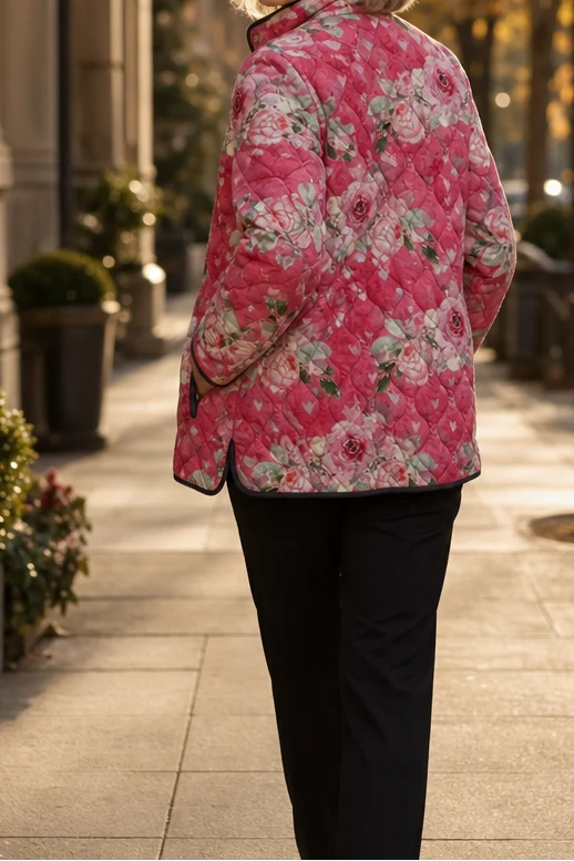 Floral Quilted Puffer Jacket | Women's Lightweight Jacket 2