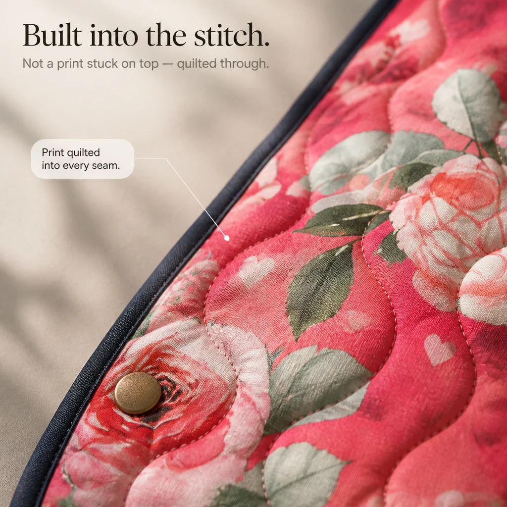 Floral Quilted Puffer Jacket | Women's Lightweight Jacket 8