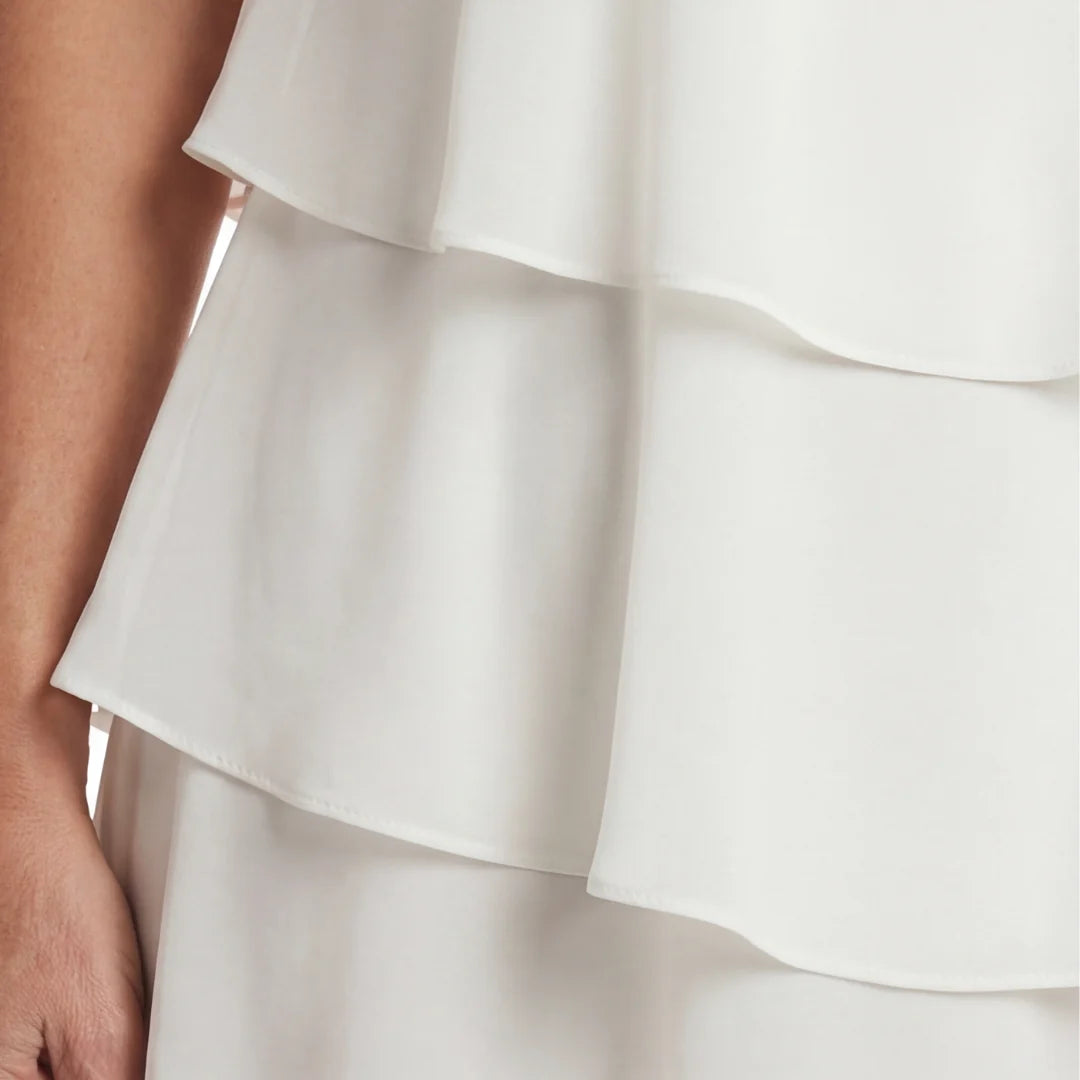 Florelle | Women's Layered Ruffle Knee-Length Dress 3