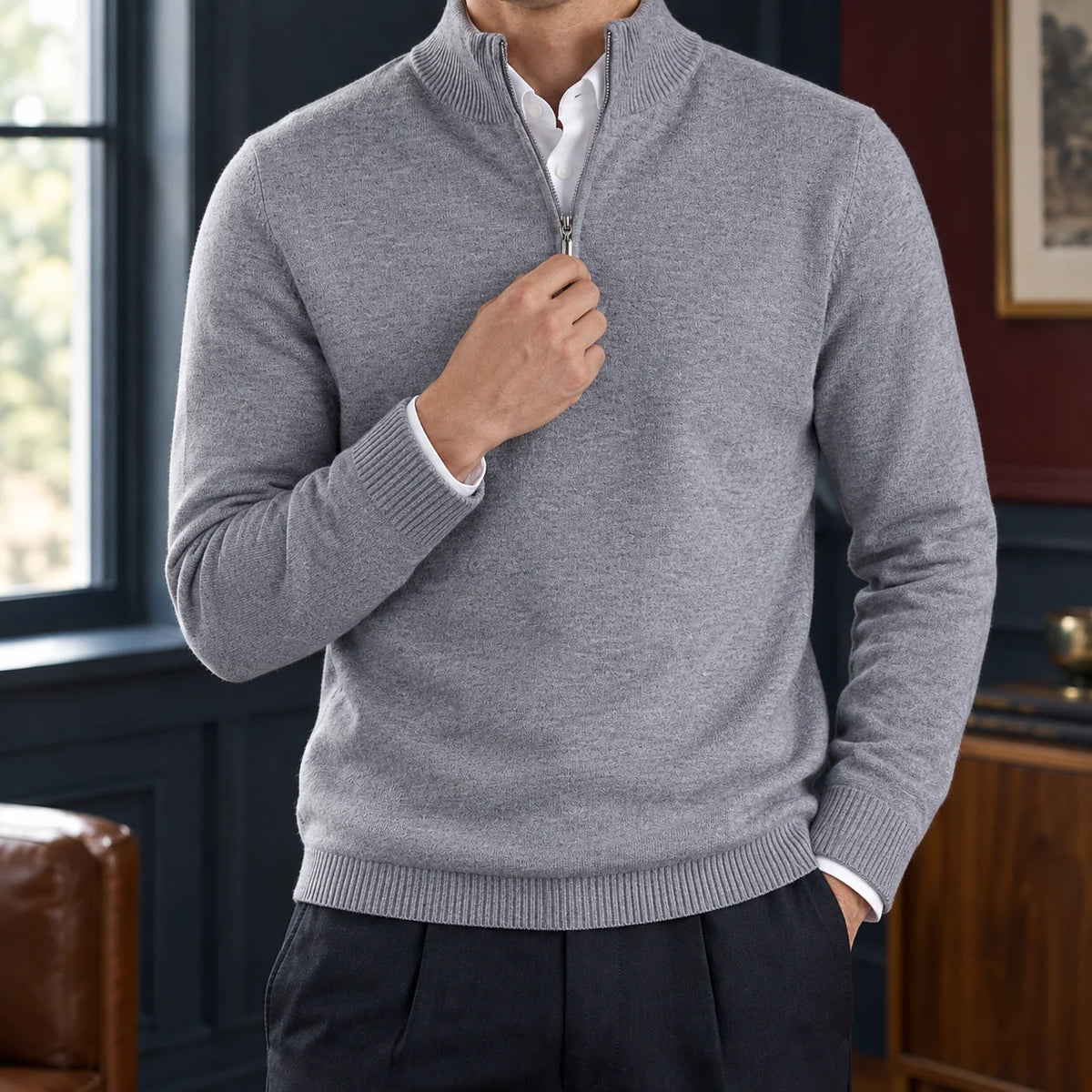 Florian Half-Zip Sweater | Men's Knit Pullover 3