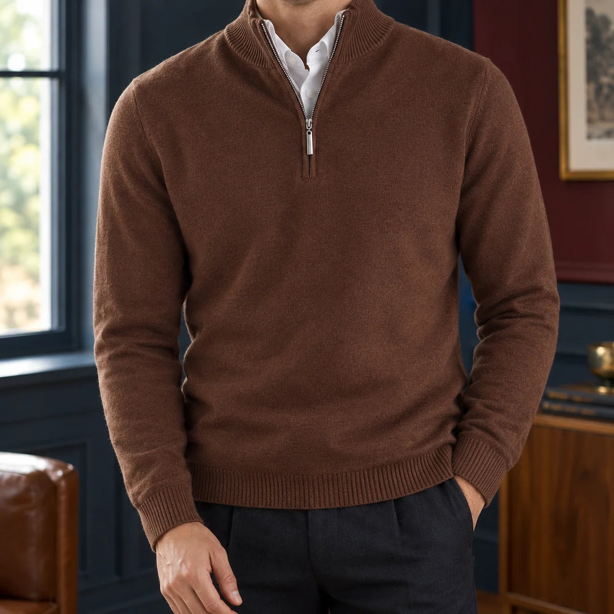 Florian Half-Zip Sweater | Men's Knit Pullover 4