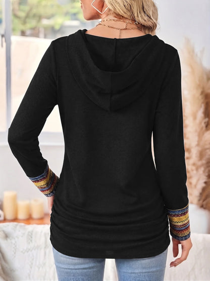 Greta | Patterned Patchwork Hoodie Casual Fit 2