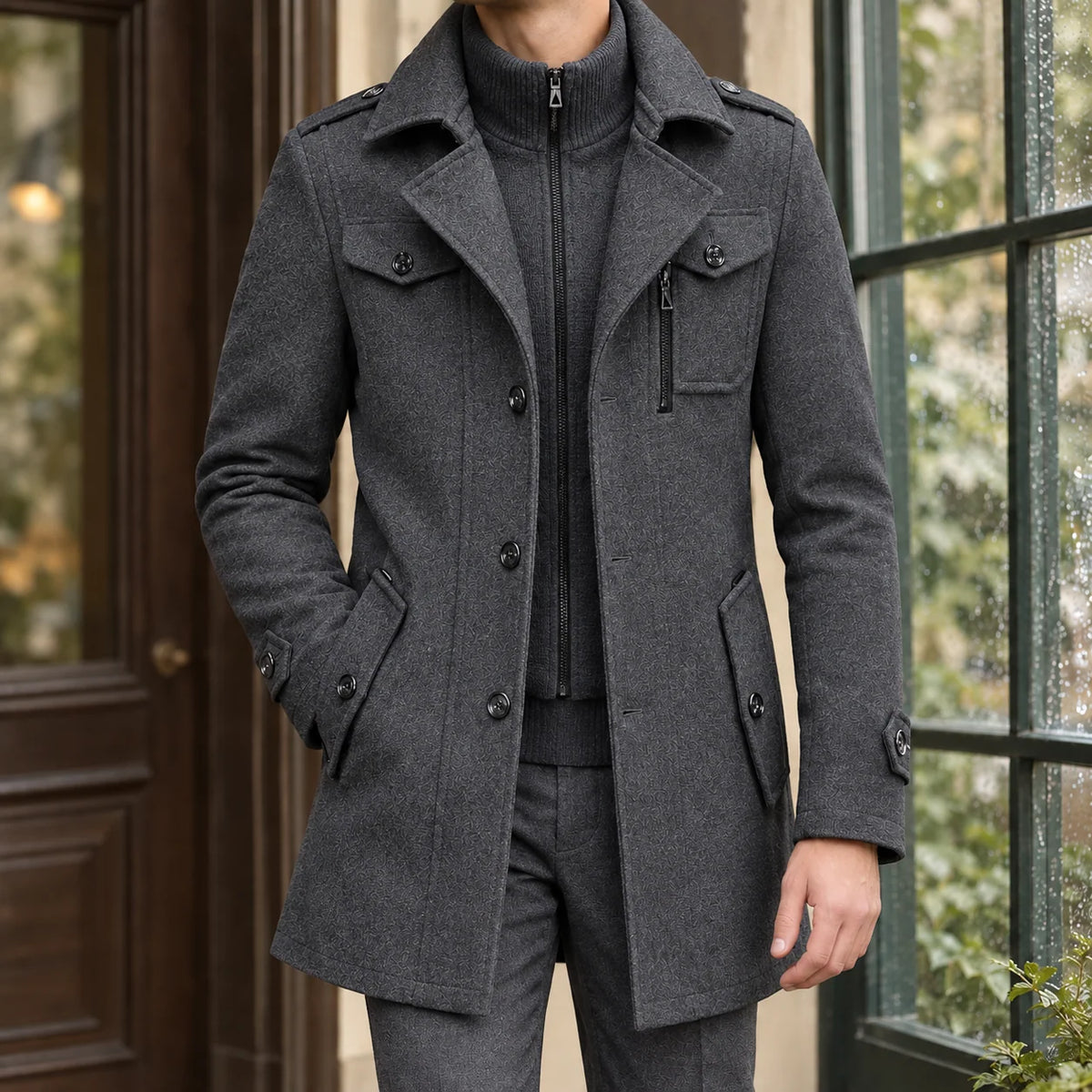 Harlan | Women's Winter Coat Wool Blend Mid-Length 2