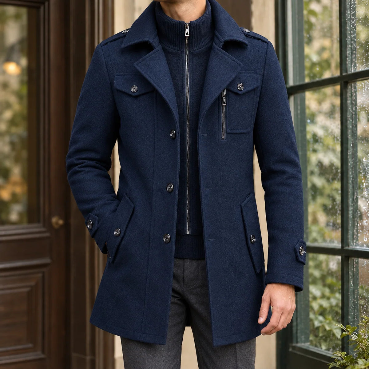 Harlan | Women's Winter Coat Wool Blend Mid-Length 4