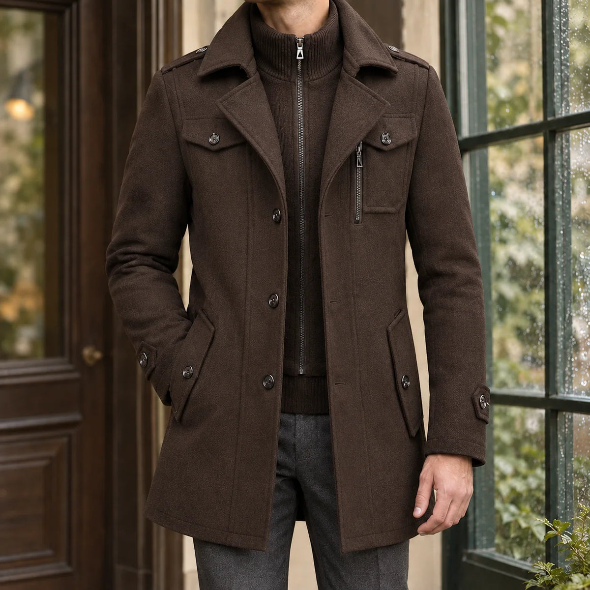 Harlan | Women's Winter Coat Wool Blend Mid-Length 5