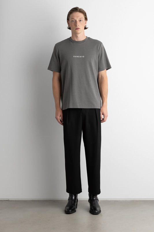 Heavyweight Crewneck T-Shirt | Relaxed Fit Casual Tee 0