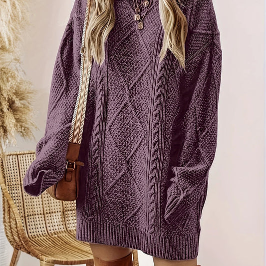 Helene | Cable-Textured Sweater Dress 0
