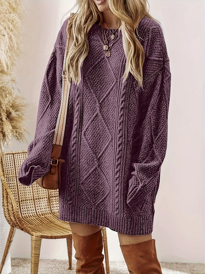 Helene | Cable-Textured Sweater Dress 1