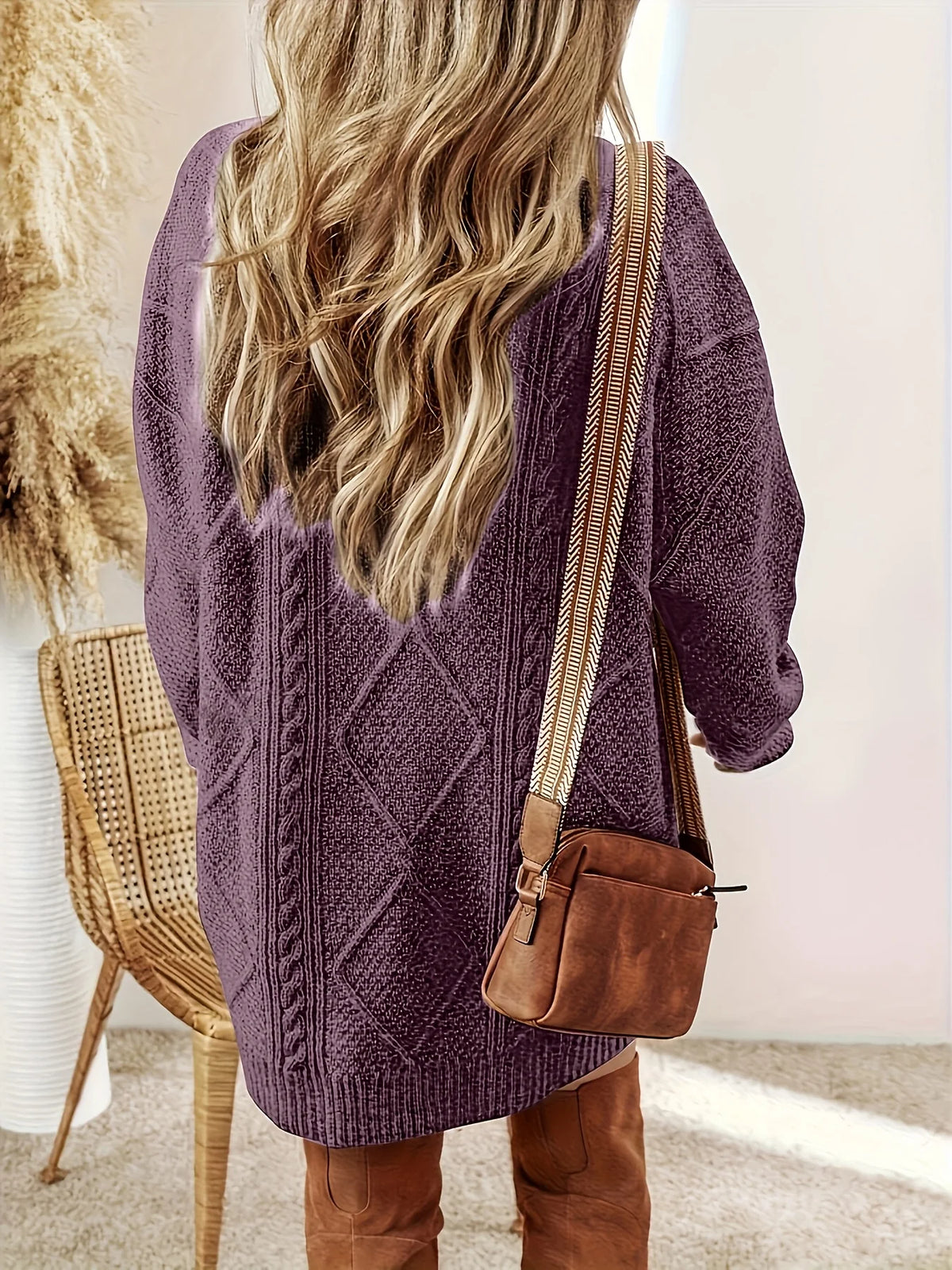Helene | Cable-Textured Sweater Dress 2