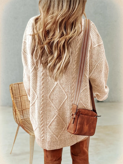 Helene | Cable-Textured Sweater Dress 8