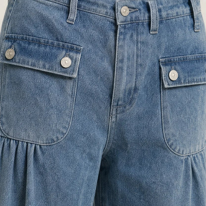 High Waist Barrel Leg Jeans | Adjustable Tie Hem Design 8